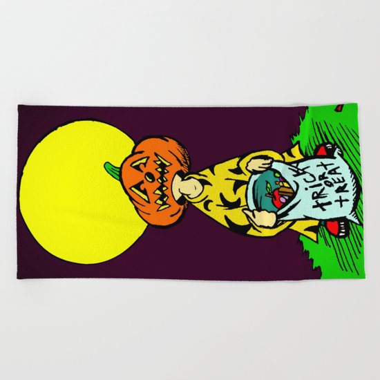 Tricky | Trick Or Treat | Halloween Beach Towel