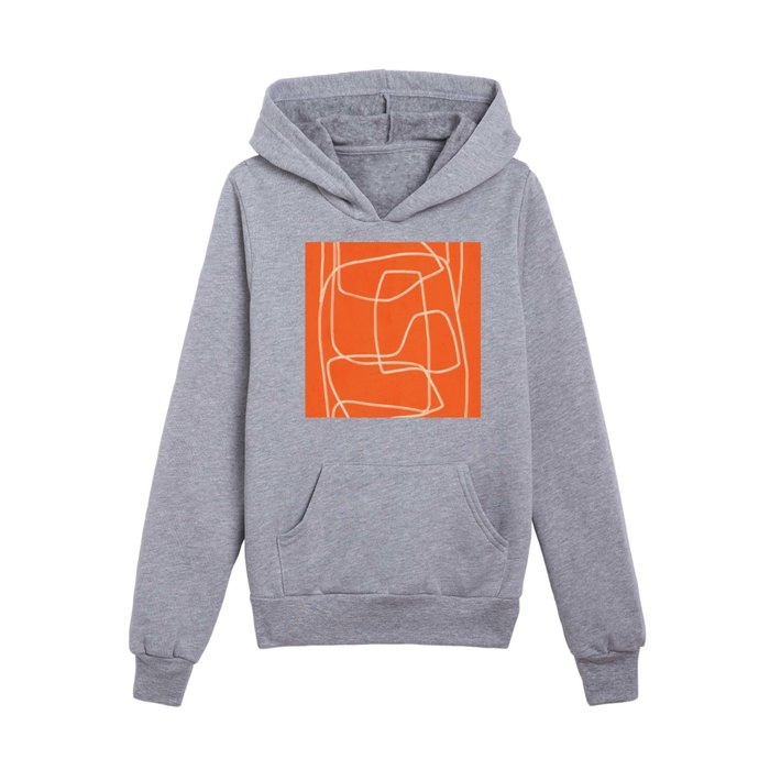 Abstract line art 22/3 Kids Pullover Hoodie
