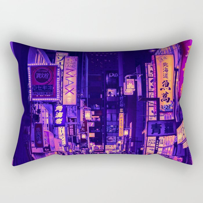 Tokyo Neon Dreams Rectangular Pillow