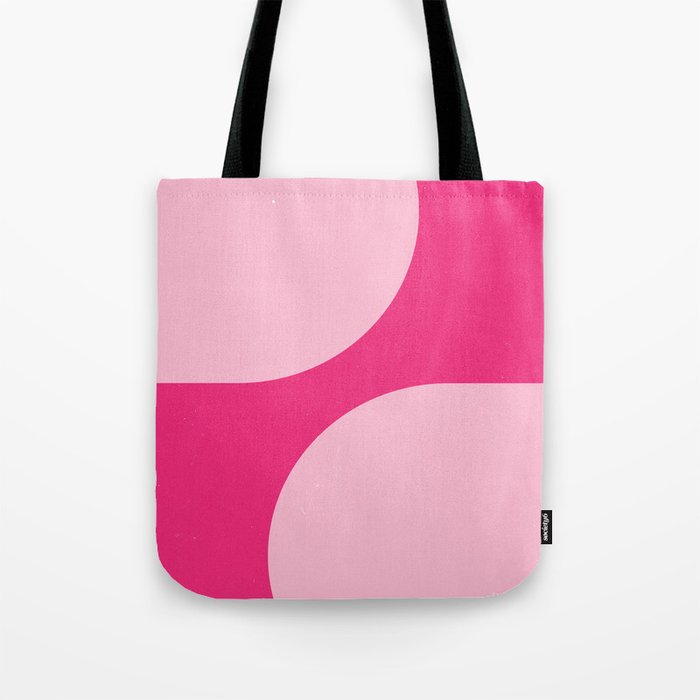 Mid-Century Modern Pink Arches Tote Bag