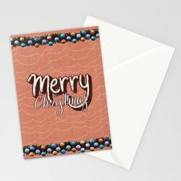 Merry Christmas - Peach Stationery Cards