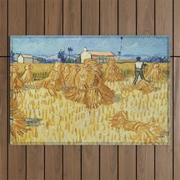 Vincent van Gogh Ernte in der Provénce Outdoor Rug