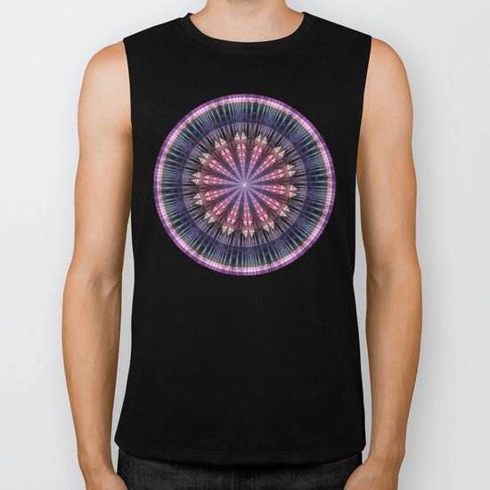 Star shine, tribal pattern mandala Biker Tank