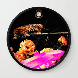 Tiger in Space Wall Clock
