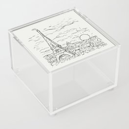 View of the Eiffel Tower in Paris Acrylic Box