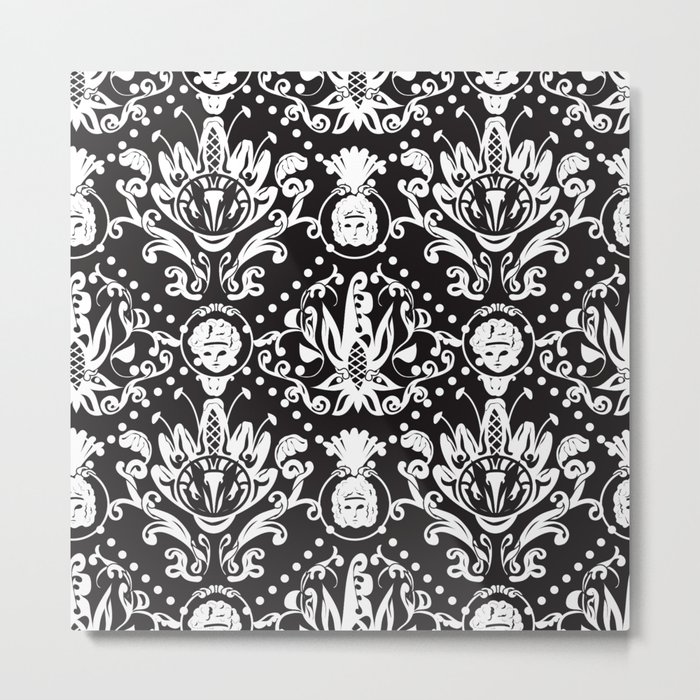 Baroque Seamless Pattern Metal Print