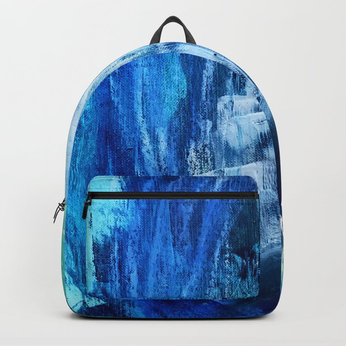 Cerulean [5]: a vibrant blue abstract with texture and layers Backpack