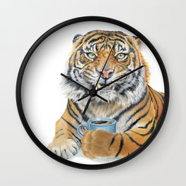 Too Early Tiger Wall Clock