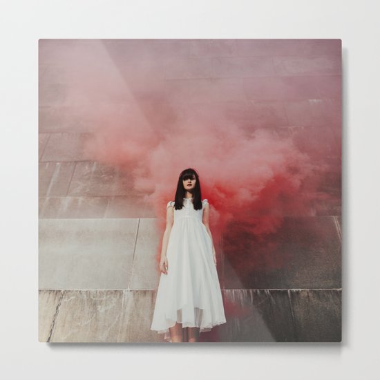 Red smoke Metal Print