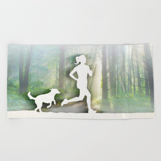 Forest Run Beach Towel