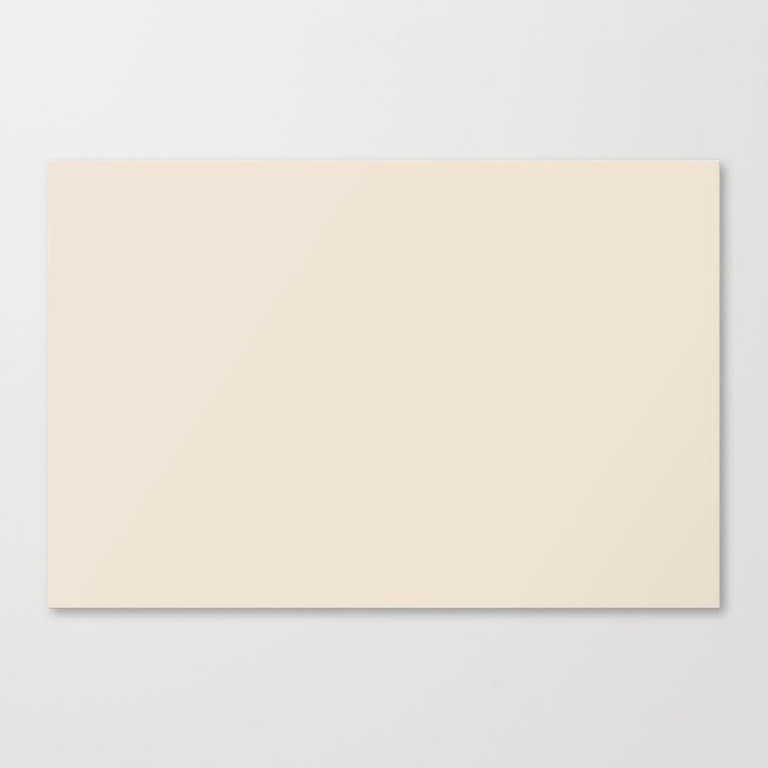 Off White Cream Ivory Solid Color Pairs PPG Glazed Pears PPG1095-2 - All One Single Shade Hue Colour Canvas Print