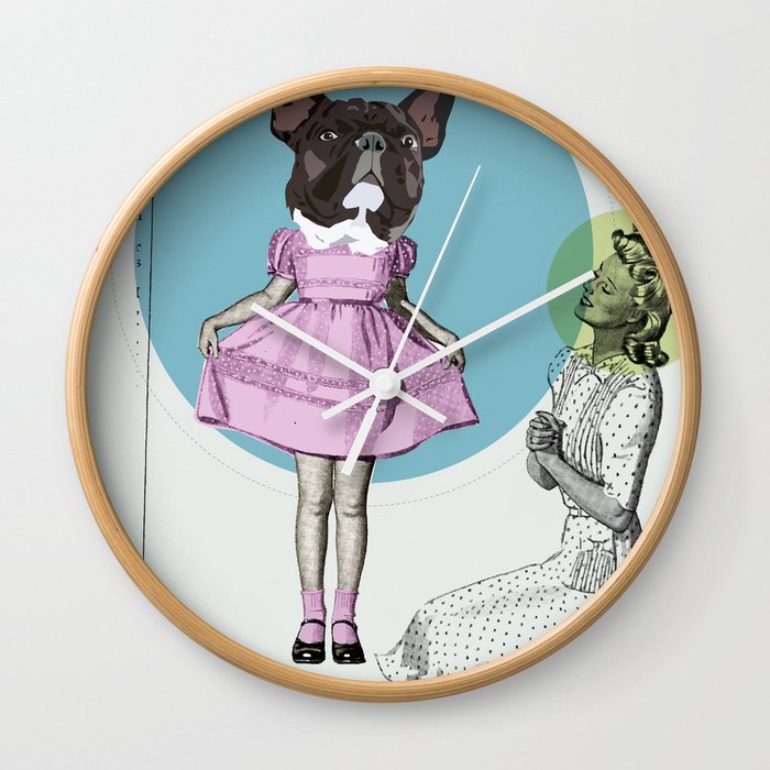 Pretty Chauncey Princess - French Bulldog Wall Clock