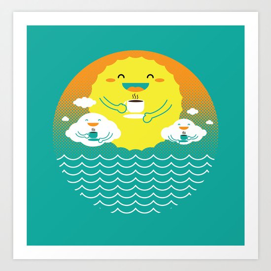 an afternoon coffee break Art Print
