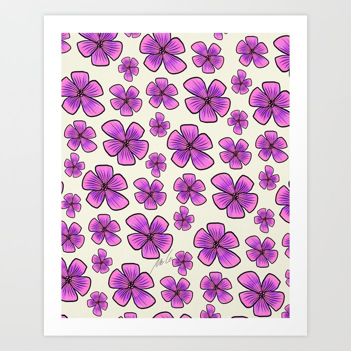 Flower Field Pattern_11.4 Art Print