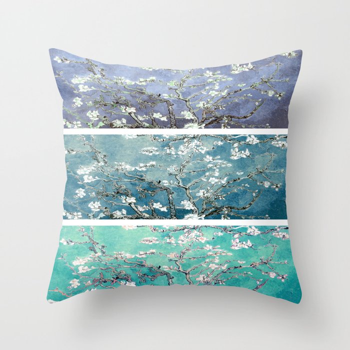 Van Gogh Almond Blossoms Turquoise Teal Steel Blue Panel Art
