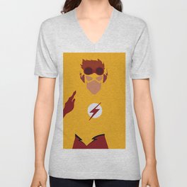 Wally West Minimalism V Neck T Shirt