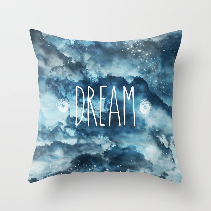 Dream in Blue Throw Pillow
