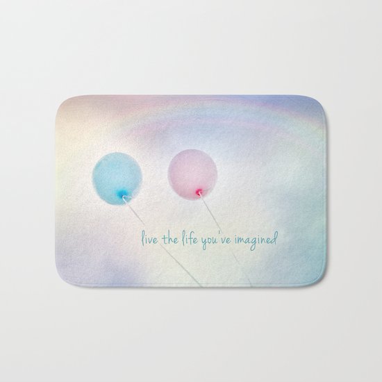 balloon love: live the life you've imagined Bath Mat