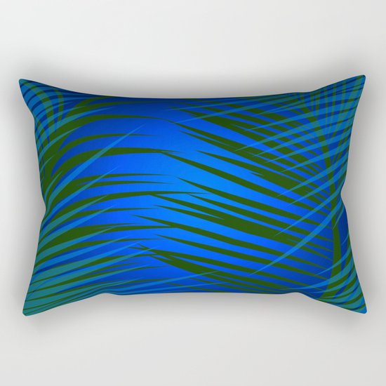 Tropical Palm in Dark Rectangular Pillow