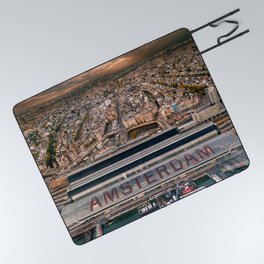 Amsterdam Station from Above Picnic Blanket