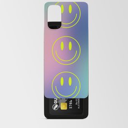 Neon Retro Smiley Android Card Case