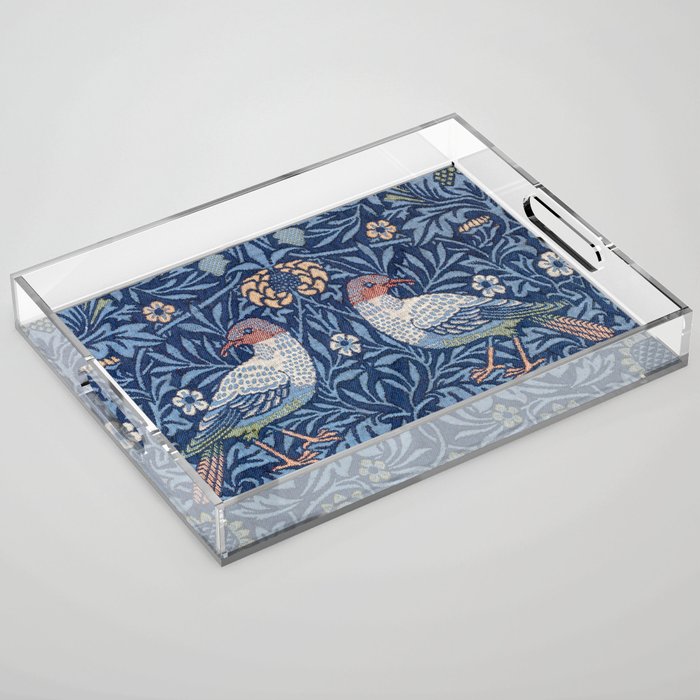 Love Birds in the Garden Acrylic Tray