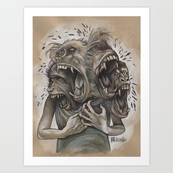 One Screaming Monkey at a Time Art Print