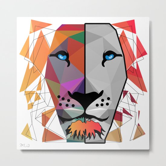 LION Metal Print
