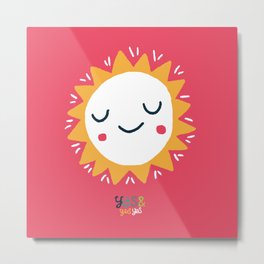 Yes & Yes Yes 004 Sun Metal Print | Illustration 