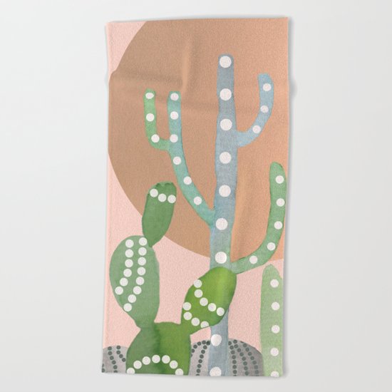 BOHO CACTUS Beach Towel