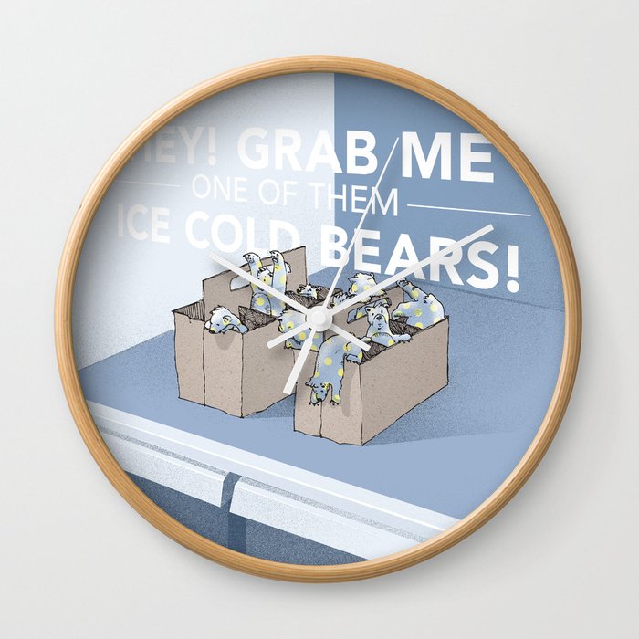 Ice Cold Bears Wall Clock