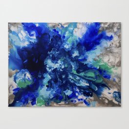Blue Explosion Canvas Print
