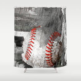 Baseball art vs 13 Shower Curtain