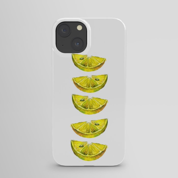 Lemon Slices White iPhone Case