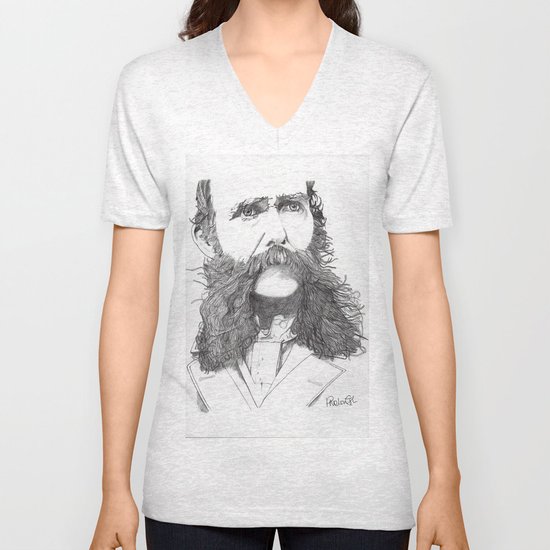 Moustache Unisex V-Neck