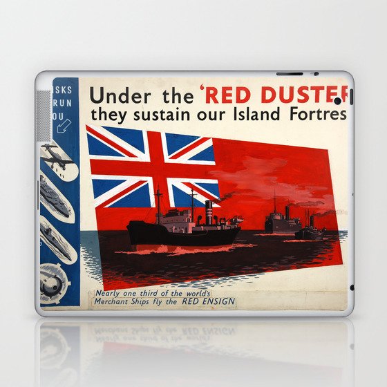 Vintage poster - Under the Red Duster Laptop & iPad Skin
