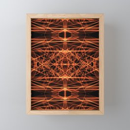 Liquid Light Series 42 ~ Orange Abstract Fractal Pattern Framed Mini Art Print