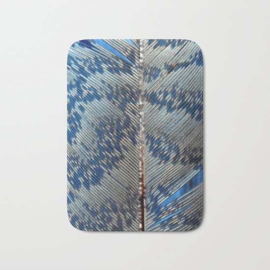 Feather | Feathers | Spiritual | Blue Feather Bath Mat