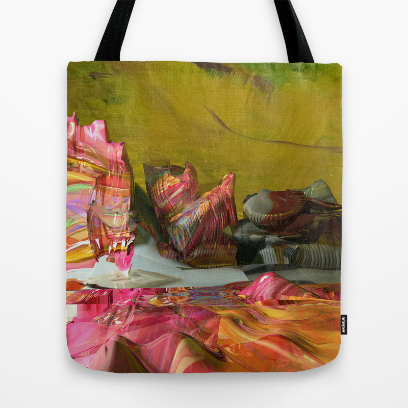 Futuristic 3d Sci Fi Landscape Digital Art Tote Bag