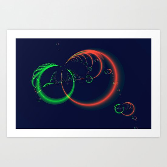 Feather Rings Art Print