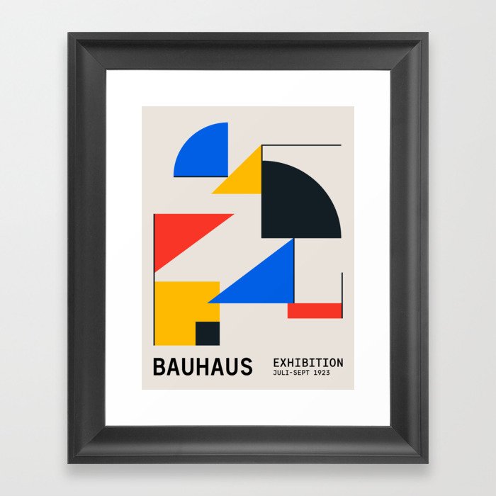 BAUHAUS 05: Exhibition 1923 | Mid Century Series  Framed Art Print