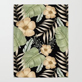 Tropical leaves Poster