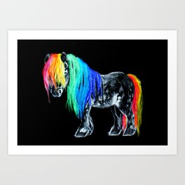 Rainbow Pony Art Print