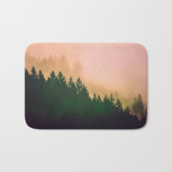 Cascadia Green Trees and Sunset Bath Mat