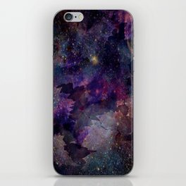 Autumn leaves galaxy navy-purple cosmos pattern  iPhone Skin