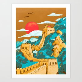Great Wall of China by Cindy Rose Studio Art Print