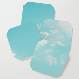 Beautiful blue sky and clouds with daylight natural background Coaster