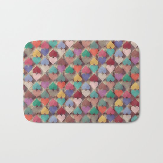 Colorful Love Pattern XI Bath Mat