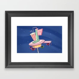 Retro Diner Framed Art Print