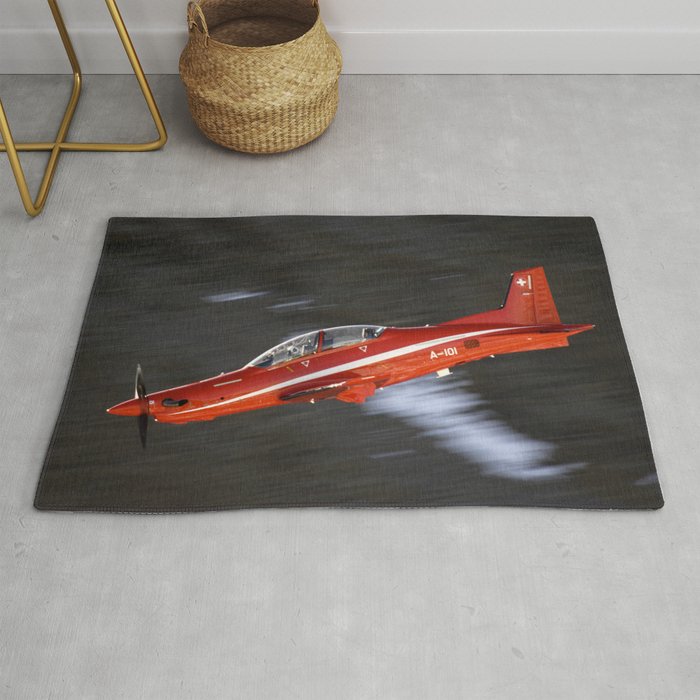 Red airplane Rug